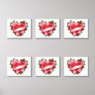 LOVE PATTERN CANVAS PHOTO TILE 