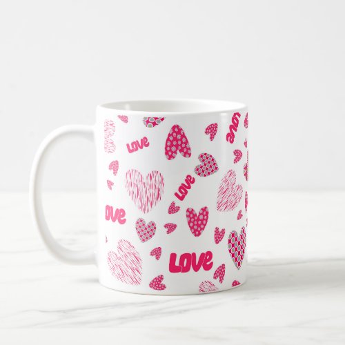 Love pattern coffee mug