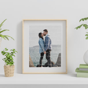 Love Pattern Overlay Photo Poster