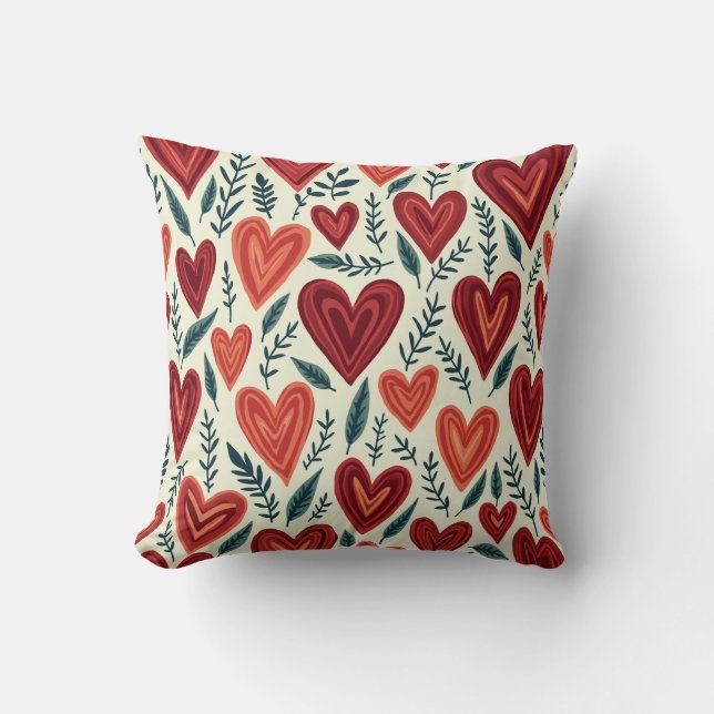 love pattern pillow cushion (Edit) (Front)