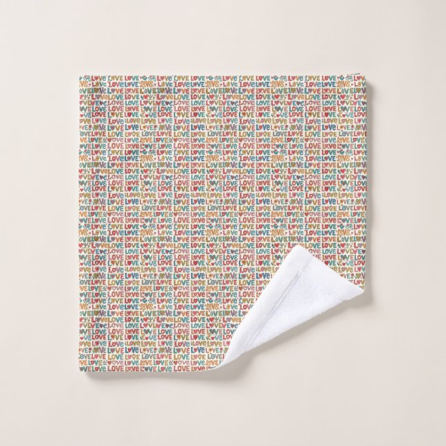 Love Pattern  Wash Cloth (Wash Cloth)