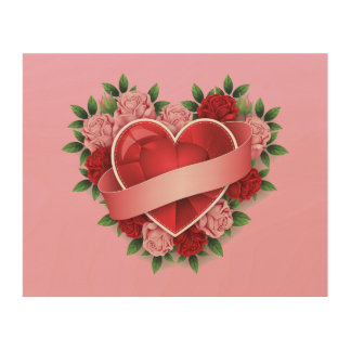 LOVE PATTERN Wood Wall Art 10"x8"