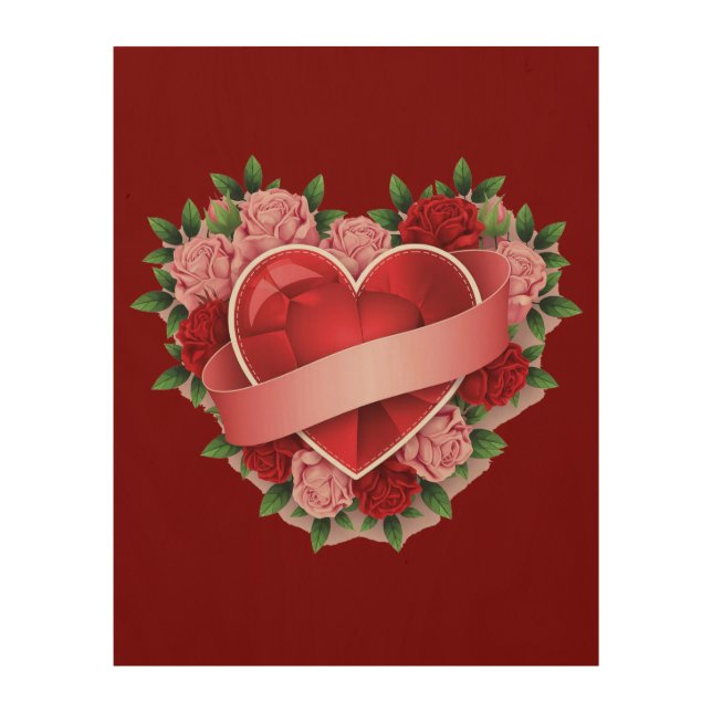 LOVE PATTERN Wood Wall Art 11"x14" (Front)