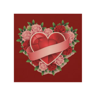 LOVE PATTERN-Wood Wall Art "8x8"