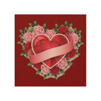 LOVE PATTERN-Wood Wall Art "8x8"