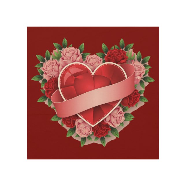 LOVE PATTERN-Wood Wall Art "8x8" (Front)