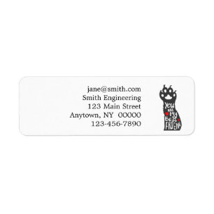 Love paw - best friend - Choose back color Label