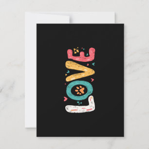 LOVE Paw – Cute Pet Lover Typography Art Note Card