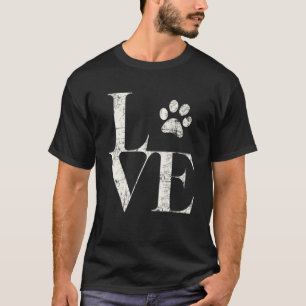 Love Paw Furry Cat and Dog Friends T-Shirt