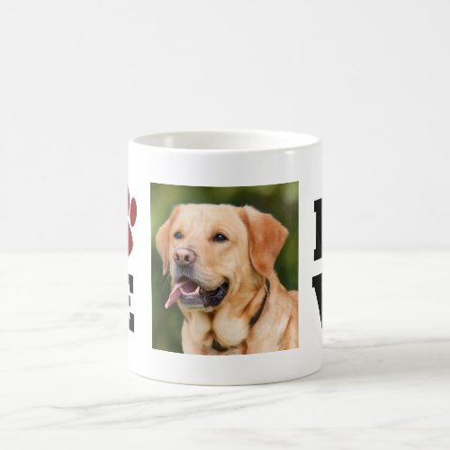 Love Paw Print Animal Lover Dog Lover Photo Coffee Mug