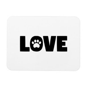 Love Paw Print Magnet