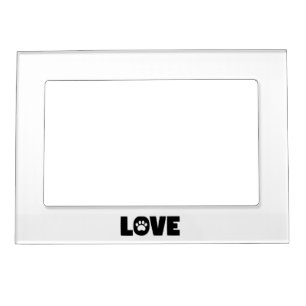 Love Paw Print Magnetic Photo Frame