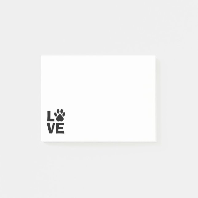 Love Paw Print Note (Front)