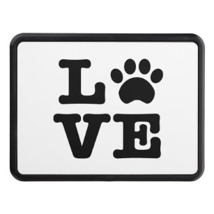 Love Paw Print Trailer Hitch Cover