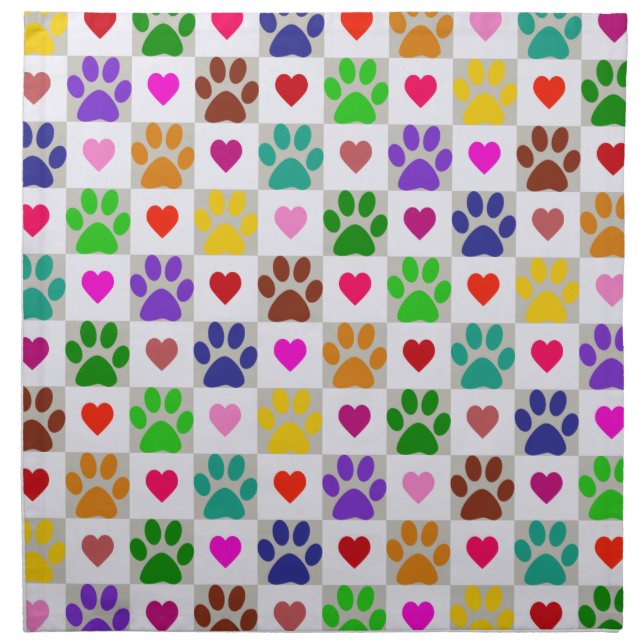 LOVE PAWS Napkin (Front)