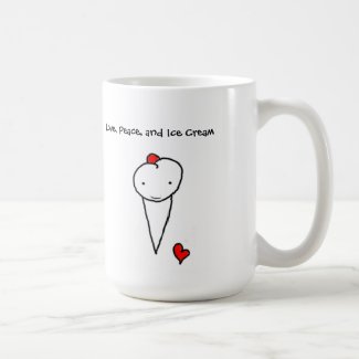 Love, Peace, and Ice Cream Coffee Mug