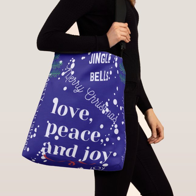 Love, Peace and Joy Crossbody Bag (Close Up)