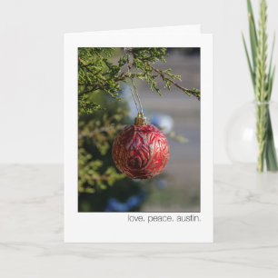 Love. Peace. Austin. 360 Loop Christmas  Trees Holiday Card