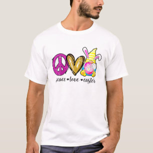 Love Peace Bunny Women Kids Easter Toddler Girl Ea T-Shirt