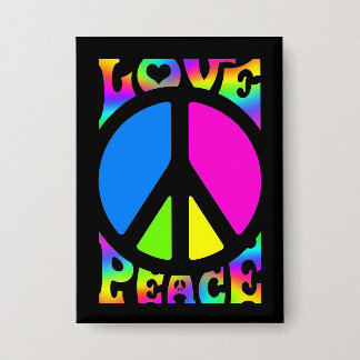 love  peace button