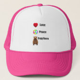 Cute-Capybara-Rodents-Animal Funny Gifts Blue Trucker Hat for Men