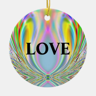"LOVE - PEACE" CERAMIC ORNAMENT