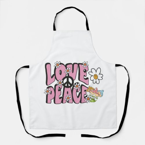 love peace concept hand_drawn illustration style 7 apron