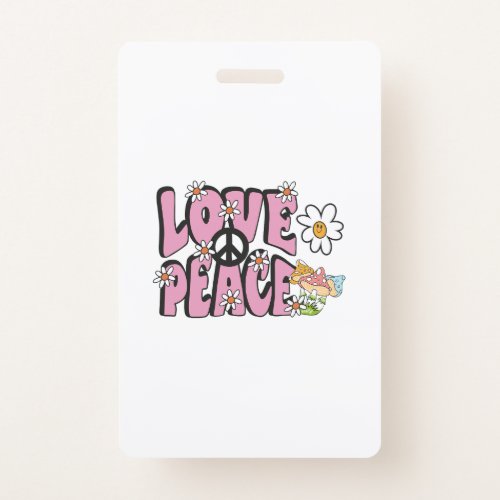 love peace concept hand_drawn illustration style 7 badge