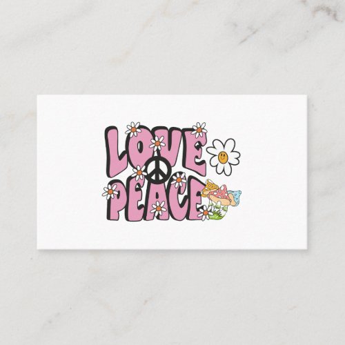 love peace concept hand_drawn illustration style 7 business card