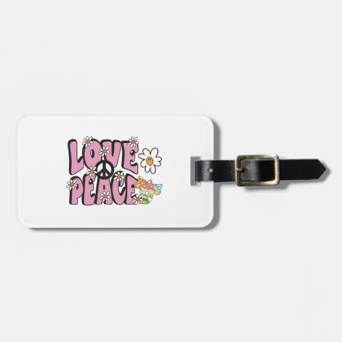 love peace concept hand_drawn illustration style 7 luggage tag