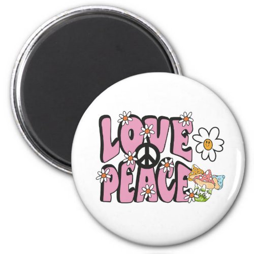 love peace concept hand_drawn illustration style 7 magnet