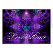 Love Peace fractal Art Card (Front Horizontal)