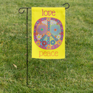Love Peace Garden Flag