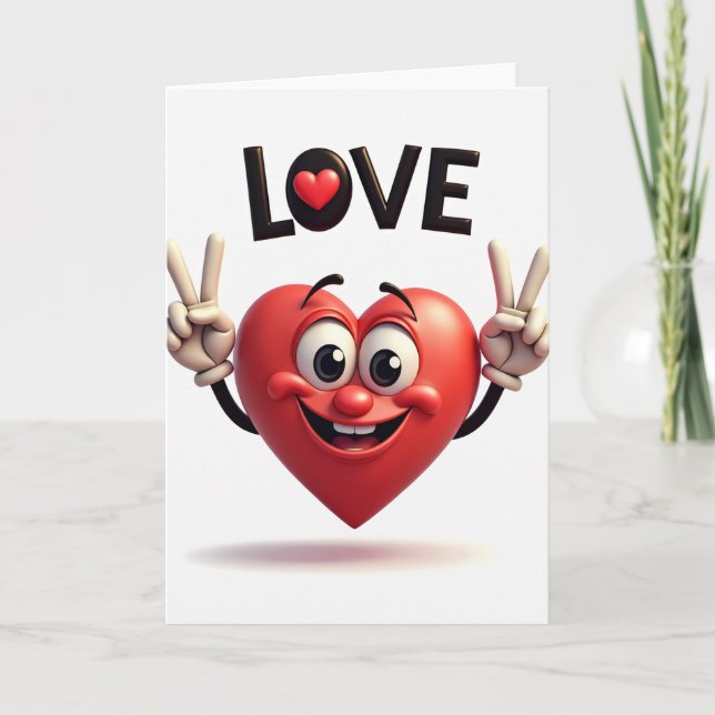 Love Peace Heart Card (Front)