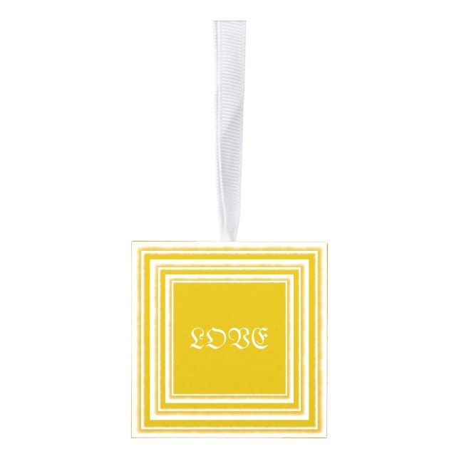 Love Peace Hope and Joy Cube Ornament (Right)