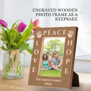 Love, Peace & Hope Christmas Greeting Picture Engraved Frames