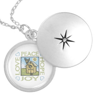 Love, Peace, Hope, Joy Locket Necklace