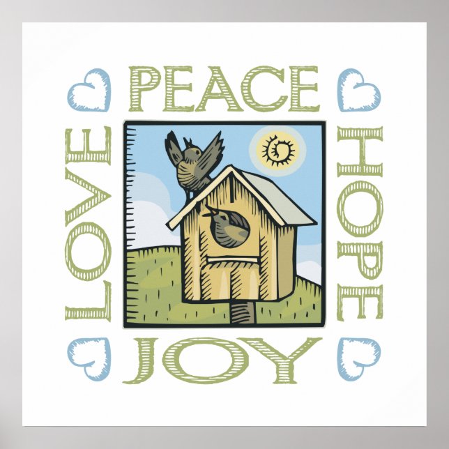 Love, Peace, Hope, Joy Poster (Front)