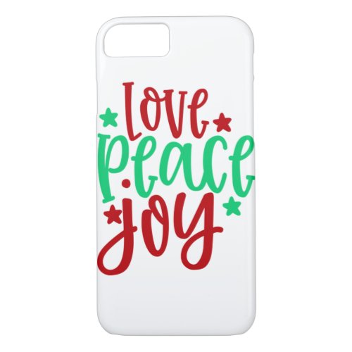 Love peace Joy 47 iPhone 87 Case