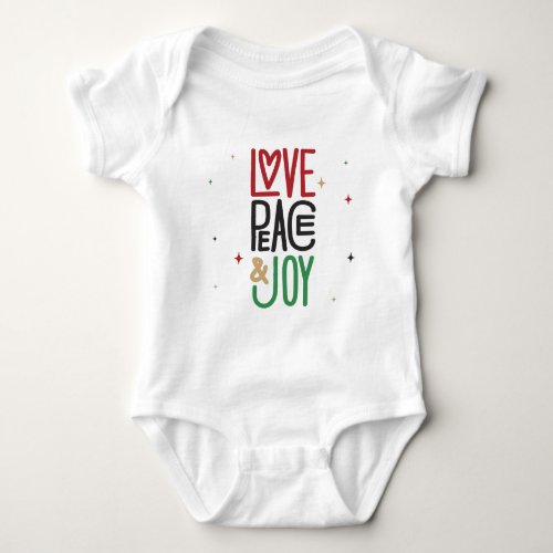 Love Peace  Joy Baby T_Shirt Baby Bodysuit