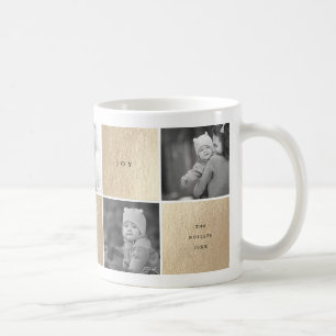 Love Peace Joy Blocks Photo Collage Holiday Mug