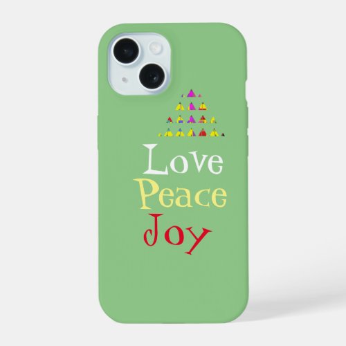 Love Peace Joy Christmas  iPhone 15 Case