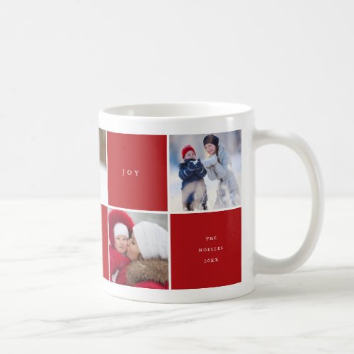 Love Peace Joy Color Blocks Photo Collage Mug