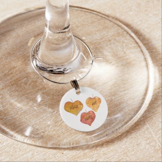 LOVE, PEACE, JOY Customizable Single Wine Charm