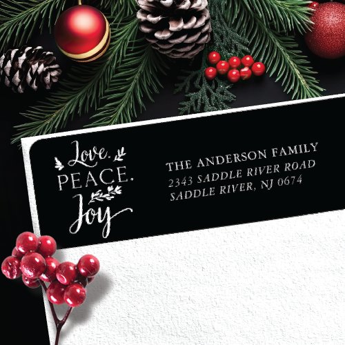 Love Peace Joy Holiday Label