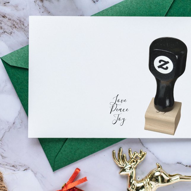Love Peace Joy Inspirational Christmas Ink Rubber Stamp (Creator Uploaded)