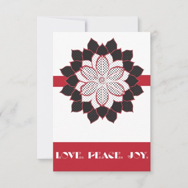 Love, Peace, Joy IV Invitation (Front)