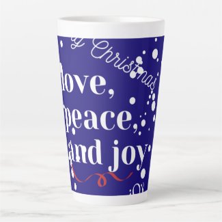 Love Peace Joy Latte Mug
