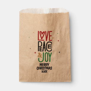 Love, Peace, & Joy - Merry Christmas 20XX Favor Bag