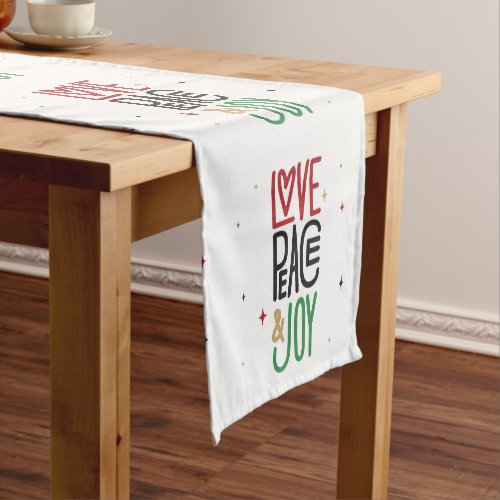 Love Peace  Joy Short Table Runner